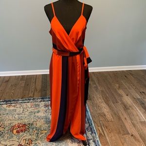 Nicole Miller Red fringe wrap dress Dress Size 6